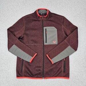 Vortex Anchor Point Fleece Full Zip Maroon Jacket Mens Large Style # SOF-15750